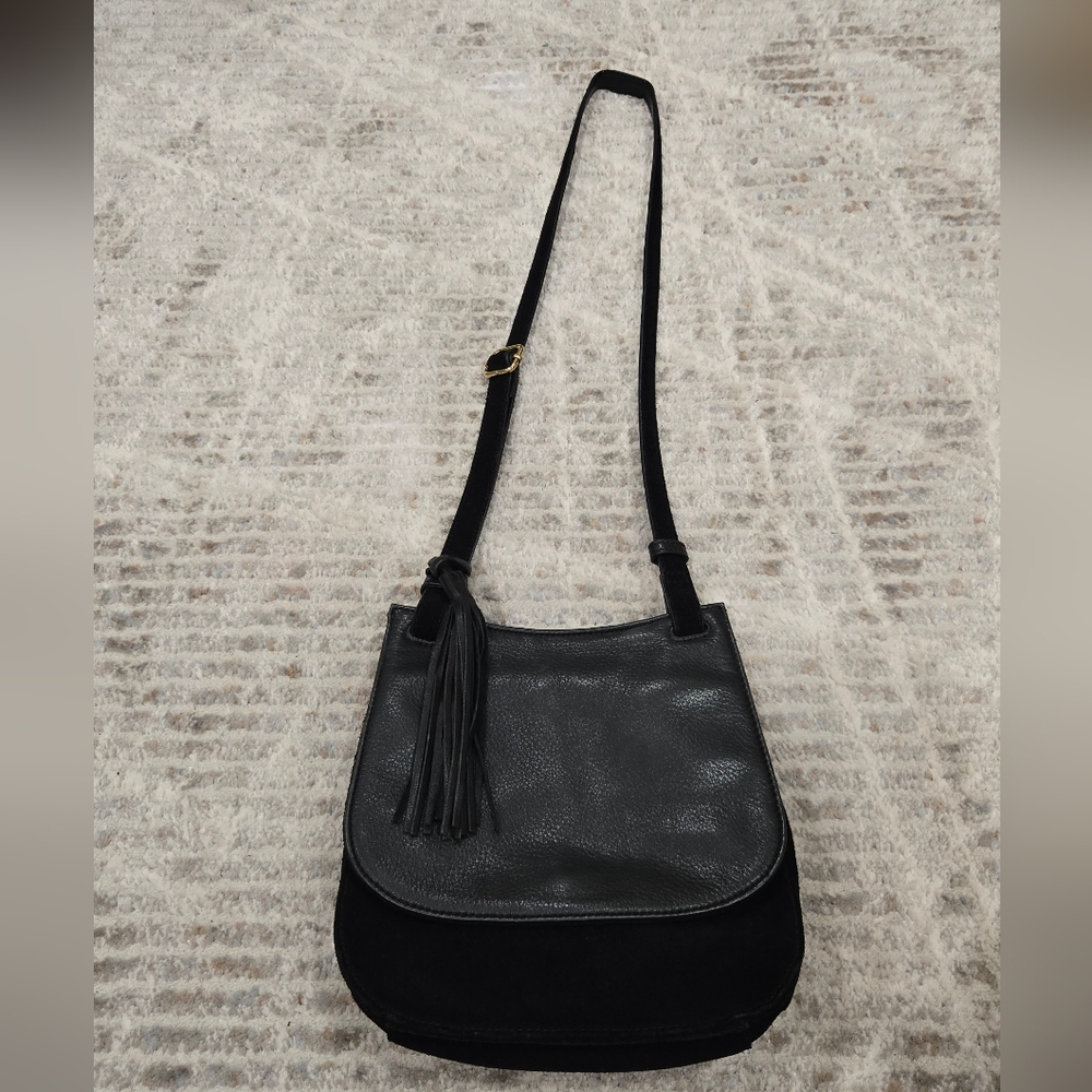 Margot Genuin LEATHER Crossbody Bag with Tassel